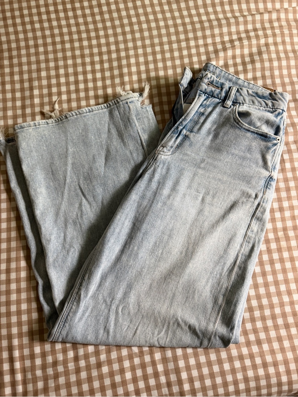 American Eagle Light Wash Women’s Wide Leg Jeans - Light Blue